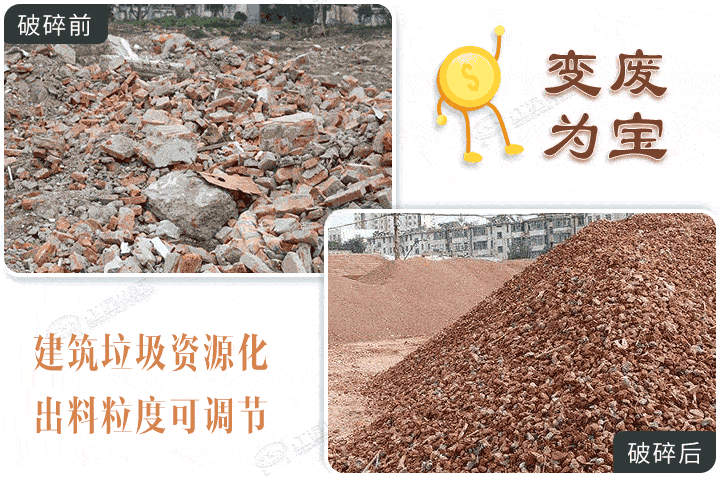 建筑垃圾破碎前后，還能運用到建筑骨料中